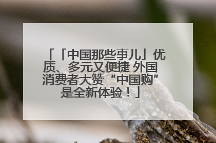 「中国那些事儿」优质、多元又便捷 外国消费者大赞“中国购”是全新体验！