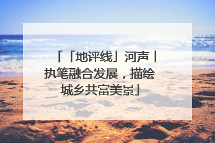 「地评线」河声丨执笔融合发展，描绘城乡共富美景