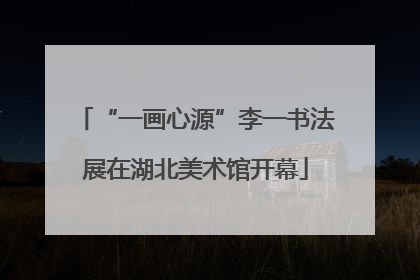 “一画心源”李一书法展在湖北美术馆开幕