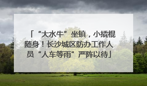 “大水牛”坐镇，小撬棍随身！长沙城区防办工作人员“人车等雨”严阵以待