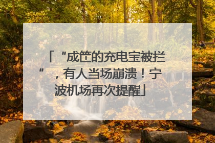 “成筐的充电宝被拦”，有人当场崩溃！宁波机场再次提醒