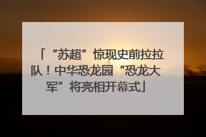 “苏超”惊现史前拉拉队！中华恐龙园“恐龙大军”将亮相开幕式