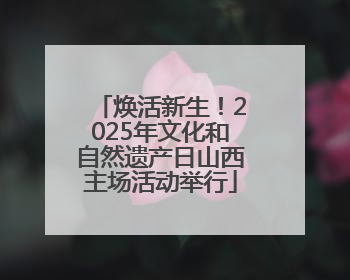 焕活新生！2025年文化和自然遗产日山西主场活动举行