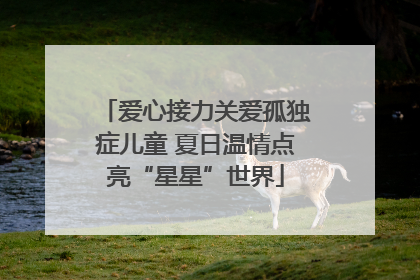 爱心接力关爱孤独症儿童 夏日温情点亮“星星”世界