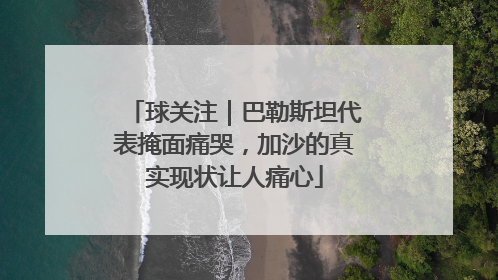 球关注｜巴勒斯坦代表掩面痛哭，加沙的真实现状让人痛心