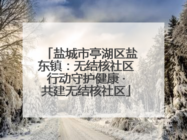 盐城市亭湖区盐东镇：无结核社区行动守护健康 ·共建无结核社区
