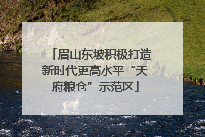 眉山东坡积极打造新时代更高水平“天府粮仓”示范区