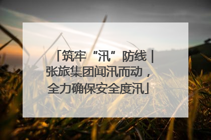 筑牢“汛”防线｜张旅集团闻汛而动，全力确保安全度汛
