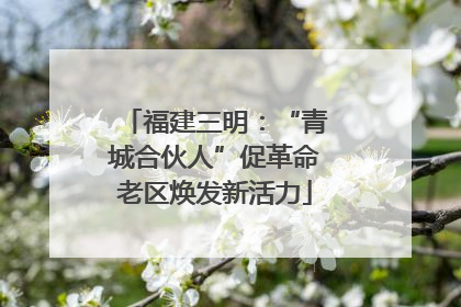 福建三明：“青城合伙人”促革命老区焕发新活力