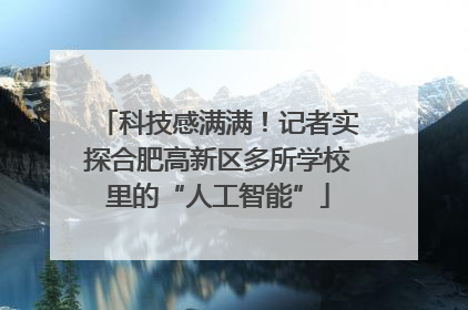 科技感满满！记者实探合肥高新区多所学校里的“人工智能”