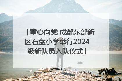 童心向党 成都东部新区石盘小学举行2024级新队员入队仪式