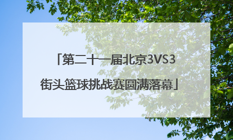 第二十一届北京3VS3街头篮球挑战赛圆满落幕
