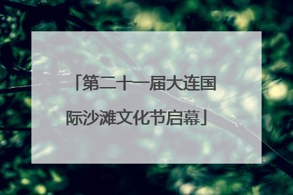 第二十一届大连国际沙滩文化节启幕