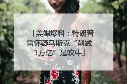 美媒爆料：特朗普曾怀疑马斯克“削减1万亿”是吹牛
