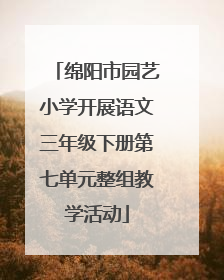 绵阳市园艺小学开展语文三年级下册第七单元整组教学活动
