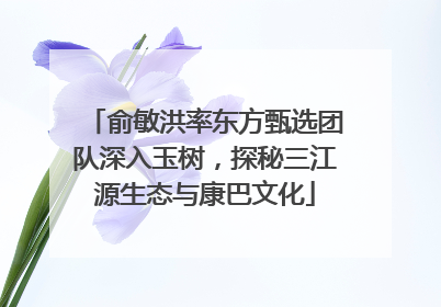 俞敏洪率东方甄选团队深入玉树，探秘三江源生态与康巴文化