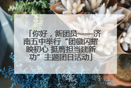 你好，新团员——济南五中举行“团徽闪耀映初心 挺膺担当建新功”主题团日活动