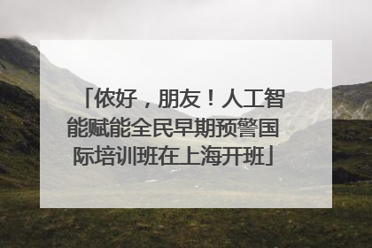 侬好，朋友！人工智能赋能全民早期预警国际培训班在上海开班