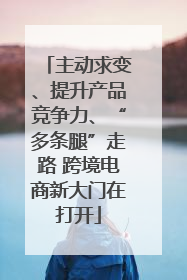 主动求变、提升产品竞争力、“多条腿”走路 跨境电商新大门在打开