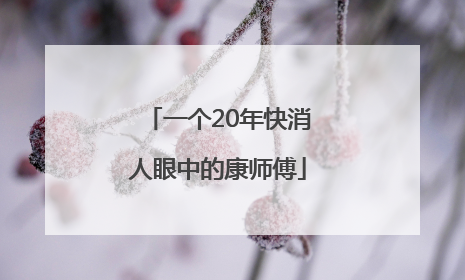 一个20年快消人眼中的康师傅