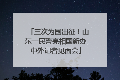 三次为国出征！山东一民警亮相国新办中外记者见面会