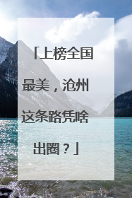 上榜全国最美，沧州这条路凭啥出圈？