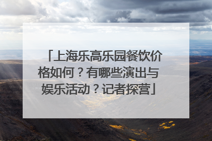 上海乐高乐园餐饮价格如何？有哪些演出与娱乐活动？记者探营