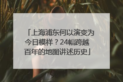 上海浦东何以演变为今日模样？24幅跨越百年的地图讲述历史