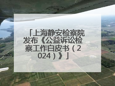 上海静安检察院发布《公益诉讼检察工作白皮书（2024）》