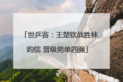 世乒赛：王楚钦战胜林昀儒 晋级男单四强