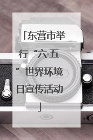 东营市举行“六·五”世界环境日宣传活动