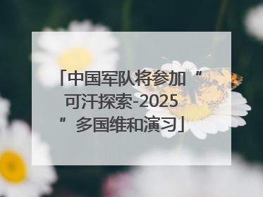 中国军队将参加“可汗探索-2025”多国维和演习