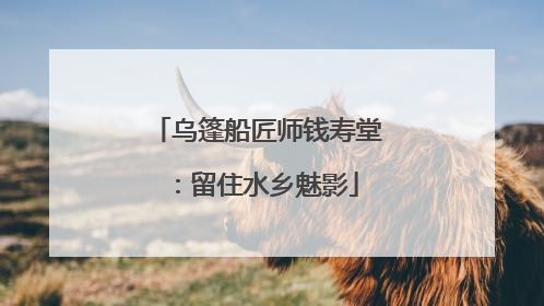 乌篷船匠师钱寿堂：留住水乡魅影