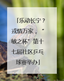 乐动长宁？戎情万家，“敏之杯”第十七届社区乒乓球赛举办
