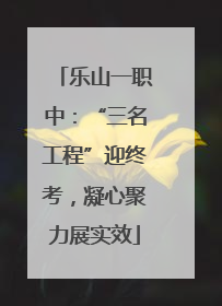 乐山一职中：“三名工程”迎终考，凝心聚力展实效