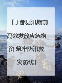 于都县汛期前高效发放应急物资 筑牢防汛救灾防线