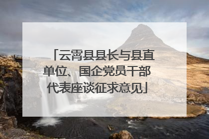 云霄县县长与县直单位、国企党员干部代表座谈征求意见