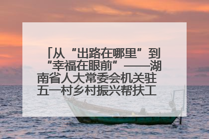 从“出路在哪里”到“幸福在眼前”——湖南省人大常委会机关驻五一村乡村振兴帮扶工作队书写振兴答卷