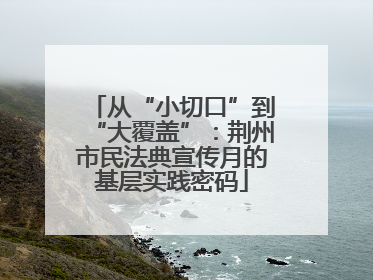 从“小切口”到“大覆盖”：荆州市民法典宣传月的基层实践密码