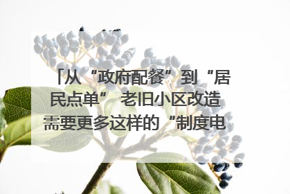 从“政府配餐”到“居民点单” 老旧小区改造需要更多这样的“制度电梯”｜封面评论