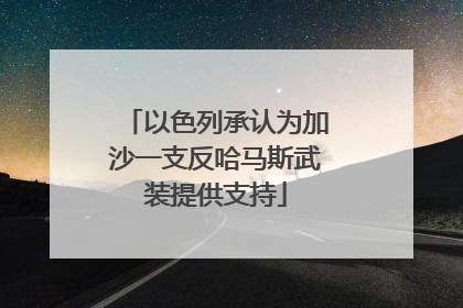 以色列承认为加沙一支反哈马斯武装提供支持