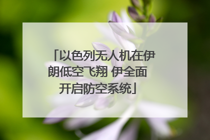 以色列无人机在伊朗低空飞翔 伊全面开启防空系统