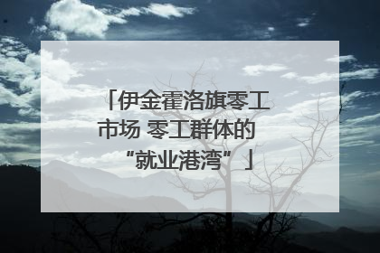 伊金霍洛旗零工市场 零工群体的“就业港湾”