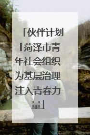 伙伴计划│菏泽市青年社会组织为基层治理注入青春力量