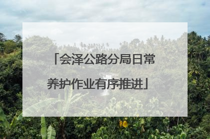 会泽公路分局日常养护作业有序推进