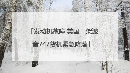 发动机故障 美国一架波音747货机紧急降落