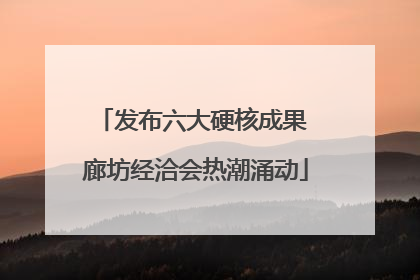 发布六大硬核成果 廊坊经洽会热潮涌动