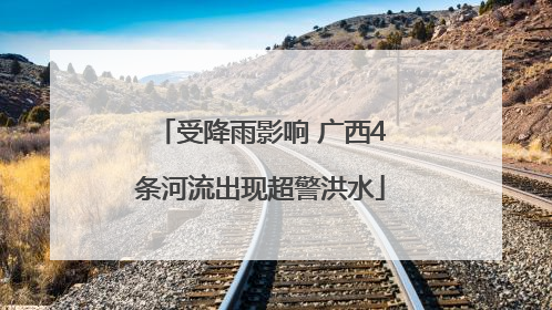 受降雨影响 广西4条河流出现超警洪水