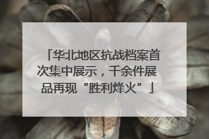 华北地区抗战档案首次集中展示，千余件展品再现“胜利烽火”