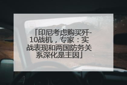 印尼考虑购买歼-10战机，专家：实战表现和两国防务关系深化是主因